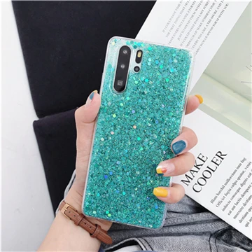 Green Силиконовые Bling Блестящий со стразами и пайетками чехол для телефона для huawei P Smart P30 P20 Pro P10 P8 P9 Lite Nova 2 2S 2i 3i 4 3 E чехол s - Цвет: Green