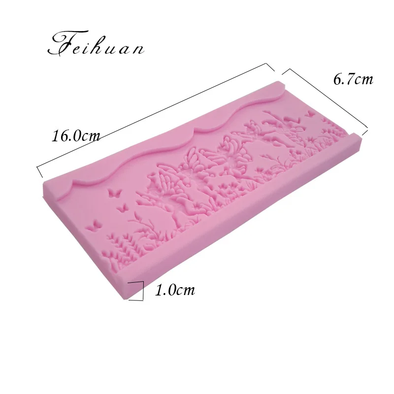 Feihuan New Butterfly Lace Mat Moule Silicone Mold Cake Decorating Sugarcraft Fondant Flower Embossing Stamp Pastry tool Wedding | Дом и сад