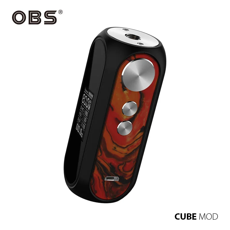 2019 Оригинал OBS cubemod 3000 мАч встроенный аккумулятор 80 Вт Выход электронная сигарета