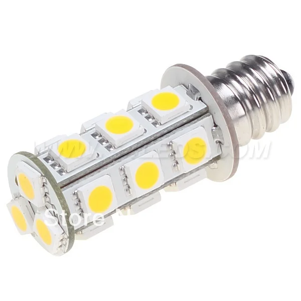 5 шт./лот светодиодные свечи E12 лампочки 18 шт 5050 SMD 12V теплый белый Авто домашнее