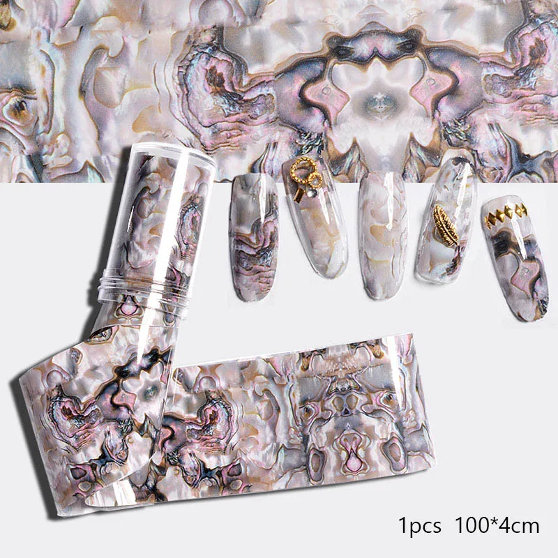 1 Pcs 10 шт./компл. 2,5*100 см смешанный дизайн голографическое искусство ногтей передачи Фольга наклейки Звездное AB Цвет УФ-гель наклейки для ногтей, наносимое самостоятельно Декор - Цвет: 1 Pcs