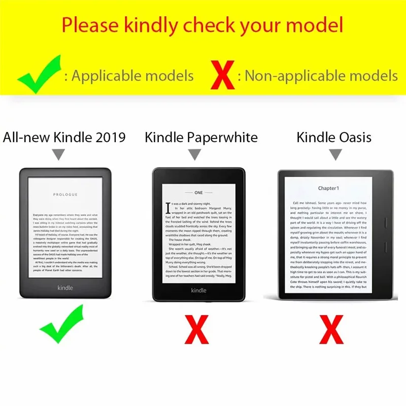 Магнитный умный чехол для Amazon Kindle 6 &quot 2019 Ультратонкий всех новых 0 дюйма + стилус