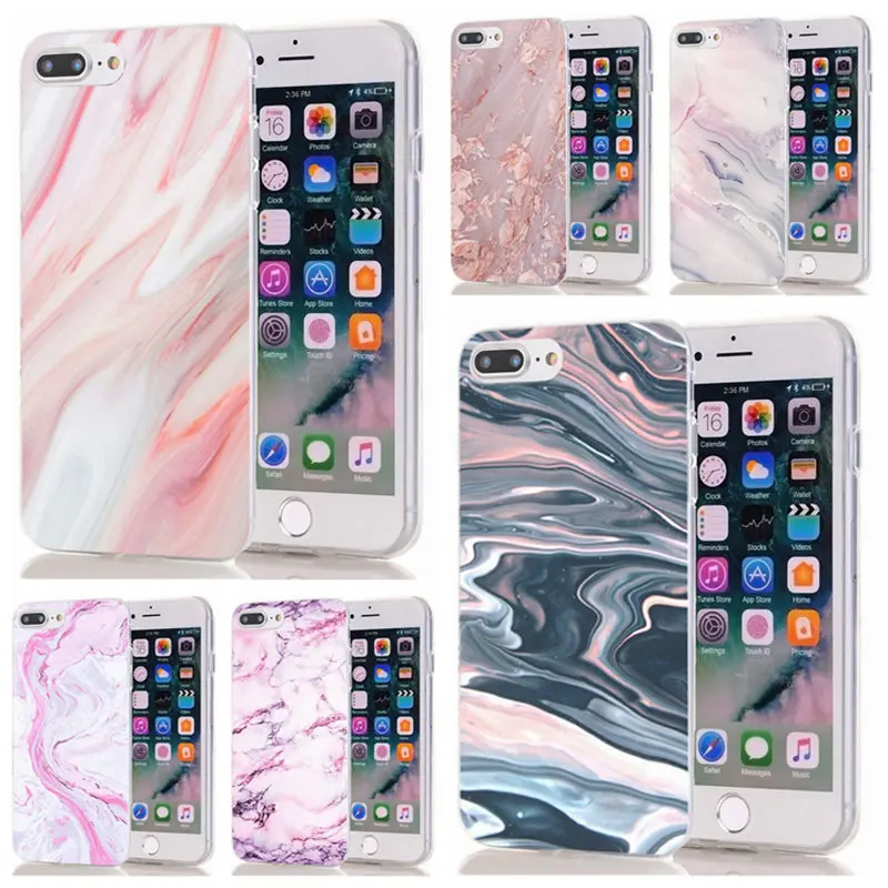 ТПУ Роскошный для iPhone 6 6plus Мягкий чехол дизайн мрамор алмаз 7 8 Plus X XS XR Max Телефон
