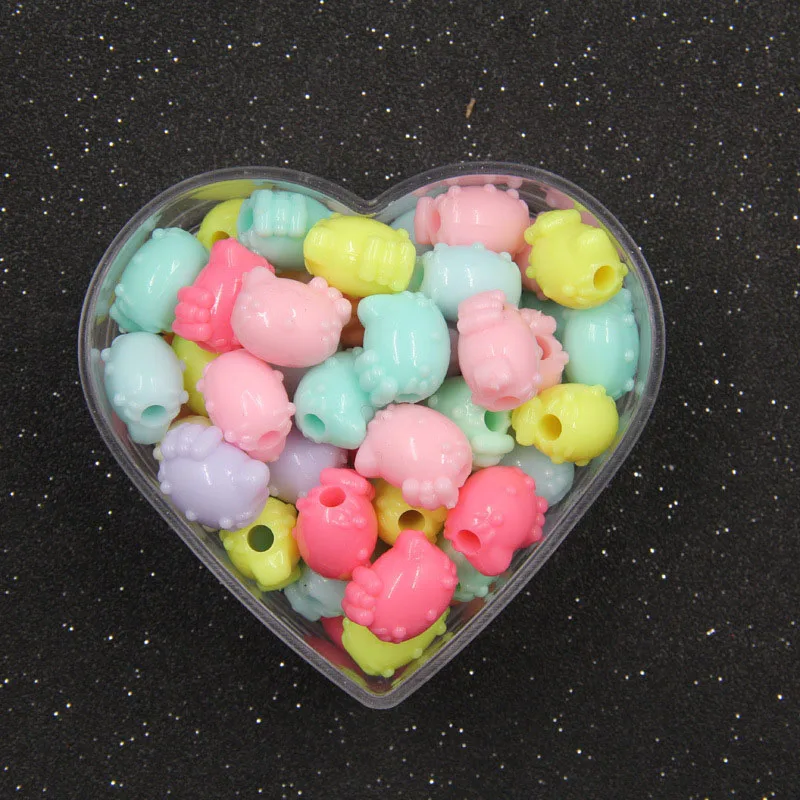 50 шт. DIY милые разноцветные ювелирные изделия из мультфильма hello kitty акриловые бусины для детей Отдел рукоделия пластиковые фитинги
