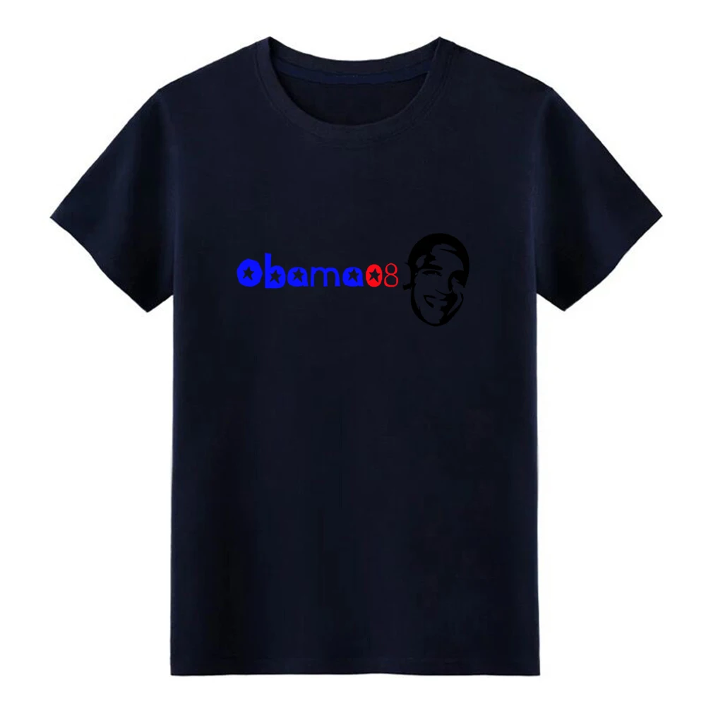 Men's obama t shirt Character 100% cotton Euro Size S-3xl Pictures Cute Building Spring Leisure | Мужская одежда