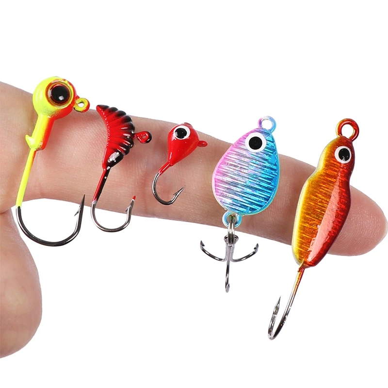 Goture 40 шт. набор приманки для подледной рыбалки Jig Drop Grub ложка наживка для зимней рыбалки искусственная приманка для карпа рыболовные снасти воблеры Pesca