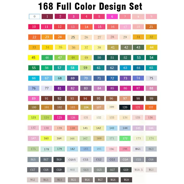 Touchfive 30/40/60/80 Colors Art Marker Set Alcohol Based Sketch Marker Pen For Drawing Manga Design Art Set Supplies - Цвет: 168 Full Color