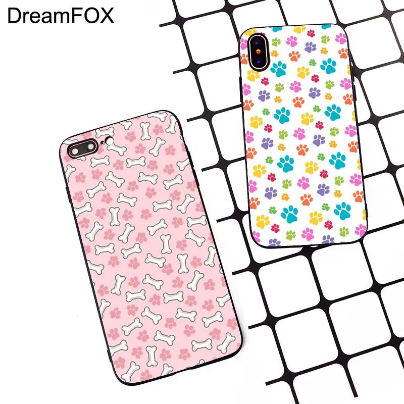 M079 вырезанная собачья лапа черный силиконовый чехол для Apple iPhone 11 Pro XR XS Max X 8 7 6 6S Plus