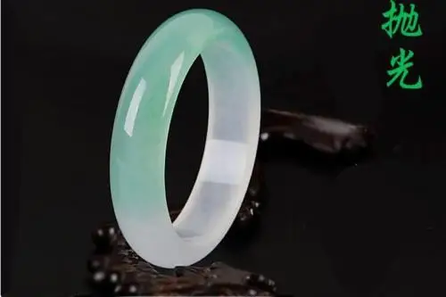 Koraba Fine Jewelry China Natural Beautiful White and Green Jade Bangle Bracelet Free Shipping | Украшения и аксессуары