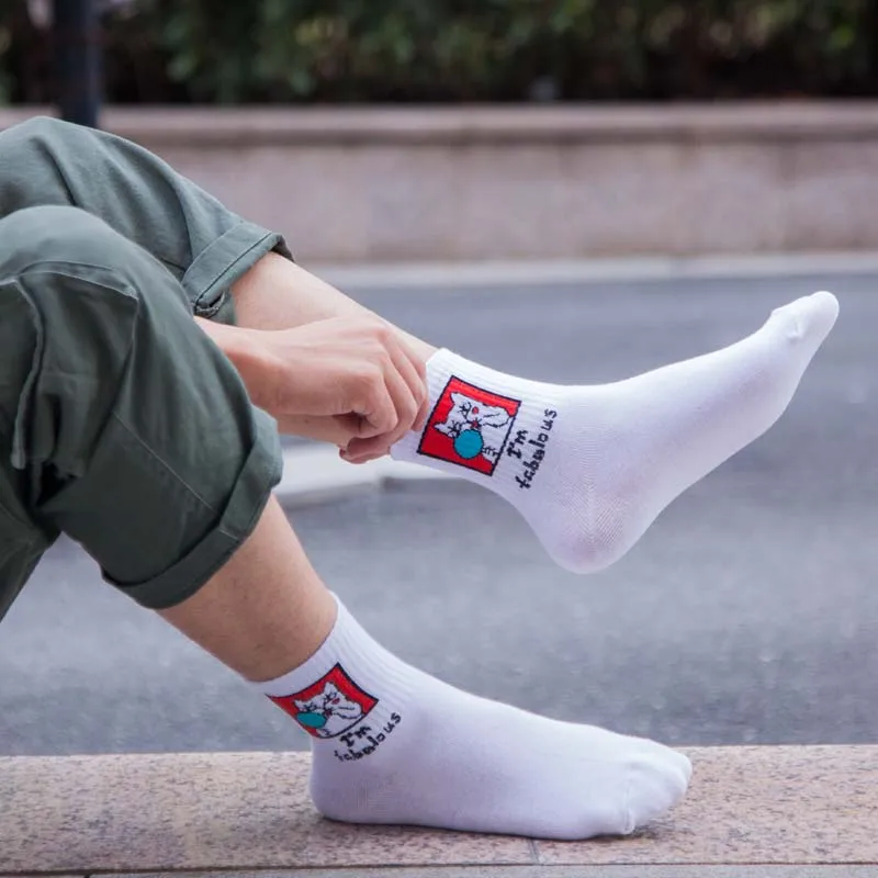 Женские носки в японском стиле Kawaii Harajuku Забавные милые женские хлопковые с