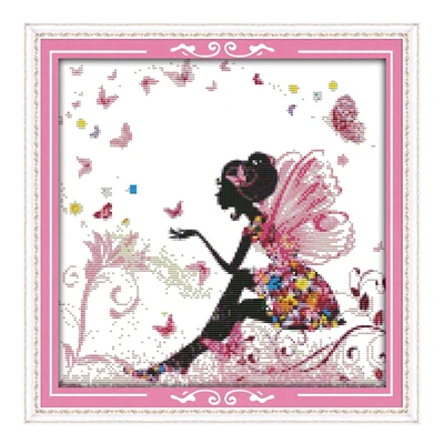 Joysunday китайский количество crossstitch цветок красивая женщина dmc14ct11ct рукоделие гостиная спальня детская комната живопись - Цвет: XK4743