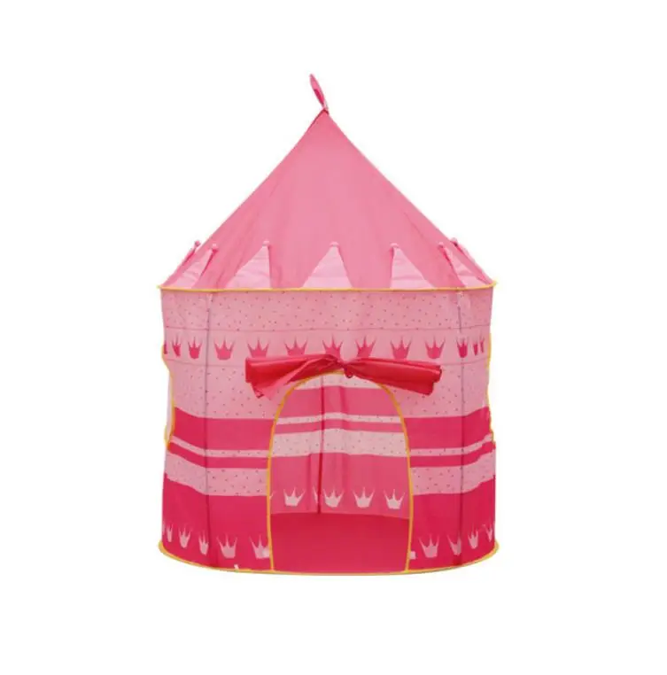Розовый Cubby дом игровой дом для детей мультфильм замок палатка купол Крытый детские игрушки, игры на открытом воздухе палатки для девочек мальчиков детские подарки синий розовый - Цвет: Розовый