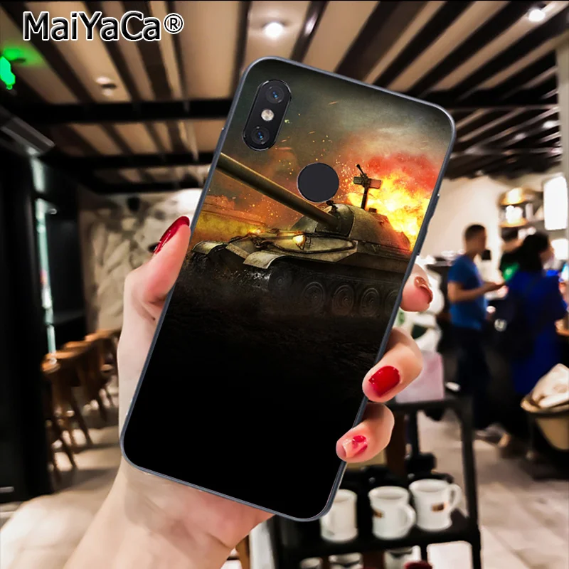 MaiYaCa world of tanks Черная мягкая крышка чехол для телефона для Xiaomi Redmi8 4X 6A S2 7A 6A Redmi 5 5Plus Note5 7 Note8Pro