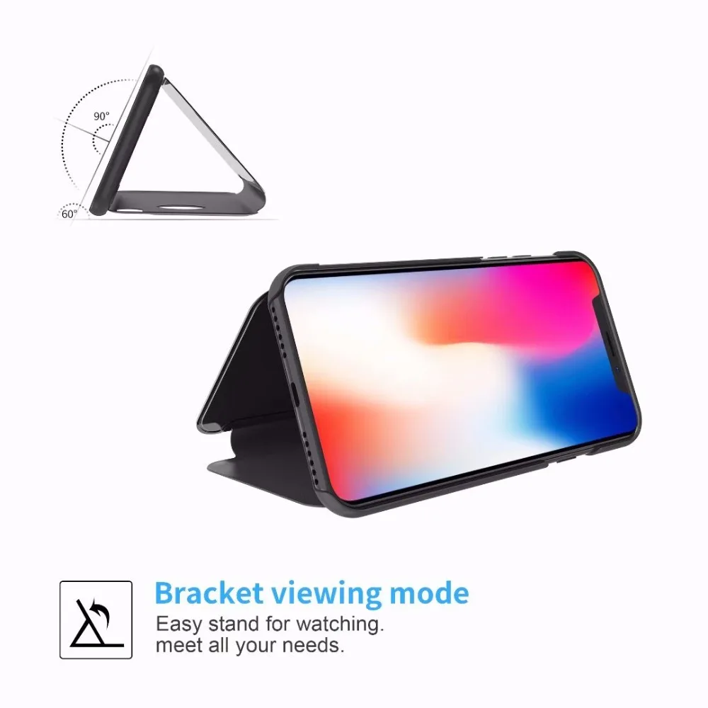 Роскошный зеркальный флип-чехол для iphone XS MAX, XR, X, 10, 7 Plus, 8, 6, 6 S, 5, 5S, SE, чехол для телефона, кошелек, подставка, держатель, Стильный чехол