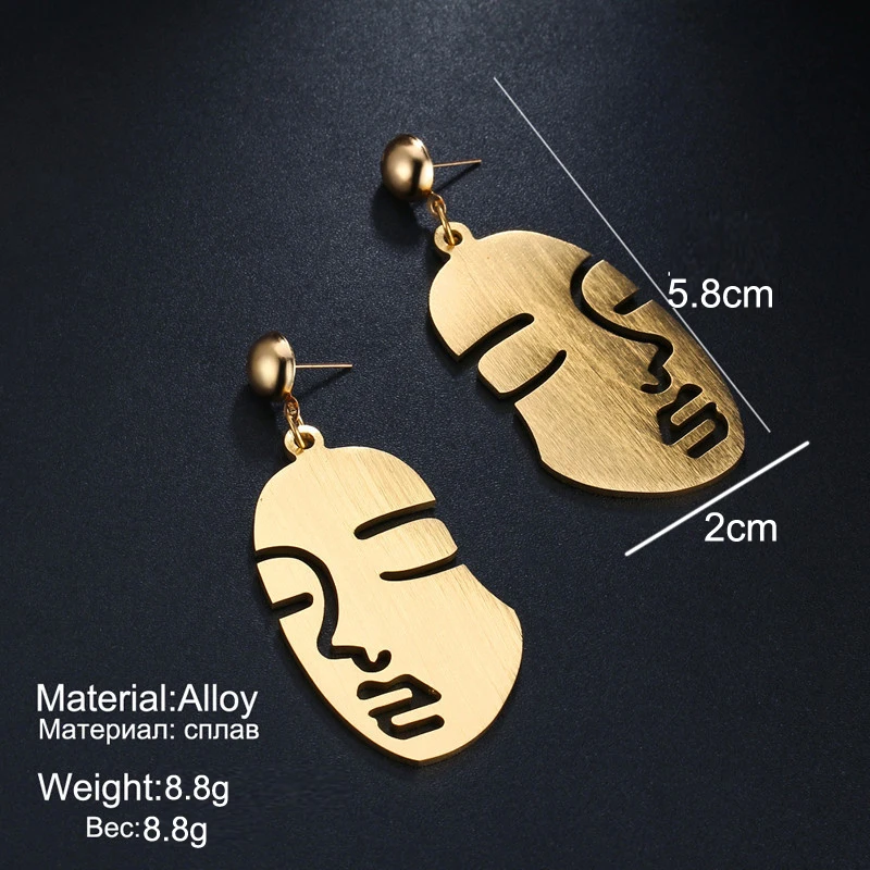 Женские Висячие серьги из нержавеющей стали 17 км модные в стиле панк хип хоп