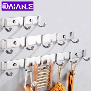 Крючки для халата из нержавеющей стали, крючок для полотенец, ключей, шляп, одежды, пальто, настенная вешалка, Декоративная вешалка