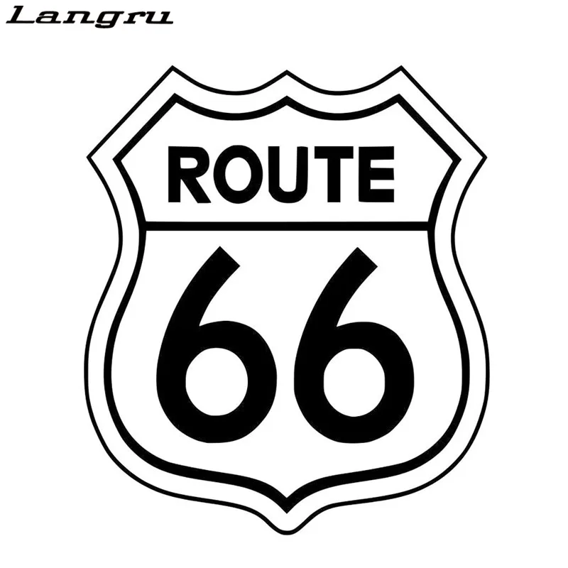 Langru автомобильный стиль Route 66 виниловые наклейки для автомобиля стикер