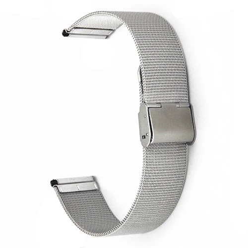 Silver Миланского Нержавеющая сталь часы ремешок для Amazfit Huami Xiaomi темп Bip 20 мм 22 мм Для мужчин Для женщин металлический ремень наручные цикл браслет - Цвет ремешка: Silver