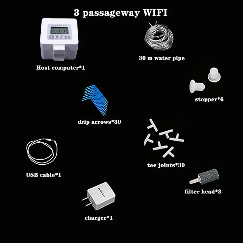 Приложение Smart Wifi пульт дистанционного управления многоканальный Капельное орошение садовое растение Utomatic Капельное орошение система водяной насос таймер инструмент - Цвет: 3 passageway WIFI