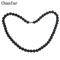 chanfar 100 bian stone bianshi black necklace carve 8mm bianshi necklace for women men jewelry