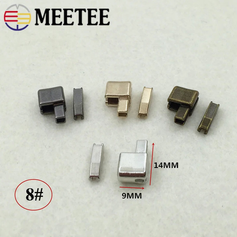 20 комплектов Meetee 3#5#8#10# Одноместный открытый слайдер штепсельная вилка ZA206 вставить коробку фиксатор для замены металлической молнии