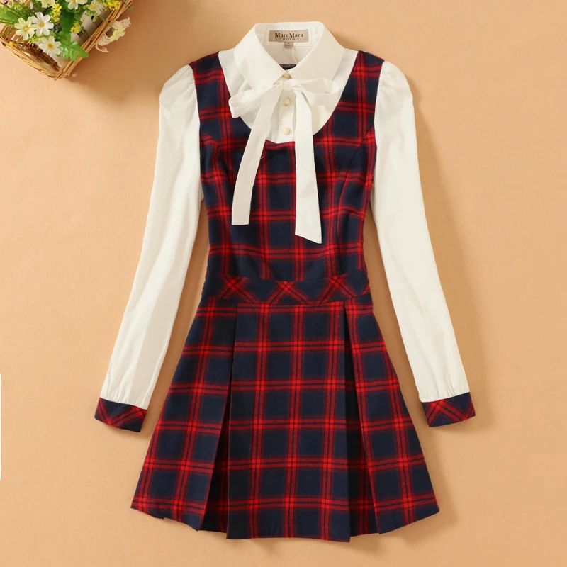 Платье для девочек на весну и лето студенческое платье средней школы с длинным