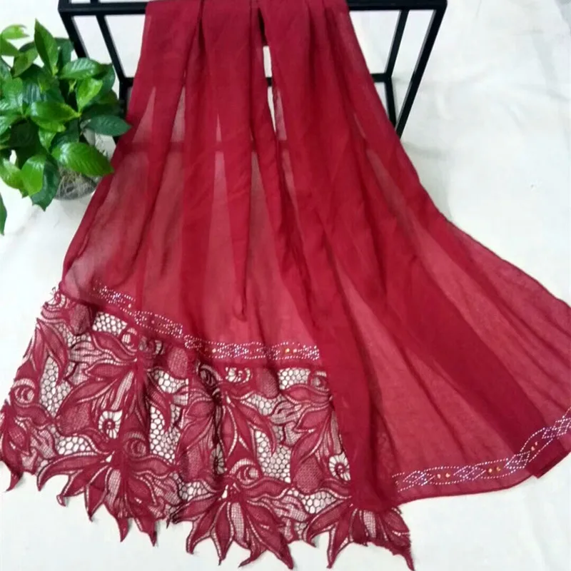 Женский вышитый большой шарф с цветами горный хрусталь Декоративные шарфы и шали