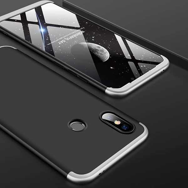 Sliver Black Silver Чехол GKK для Xiaomi mi 8 Lite SE A2 Max 3 Red mi 6A чехол 360 матовый противоударный чехол для телефона Xiaomi mi 8 lite - Цвет: Sliver Black Silver