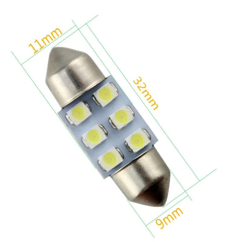 Высококачественные для гирлянды Cob 28 мм 36 39 42 светодиодный лампы C5W C10W супер яркий