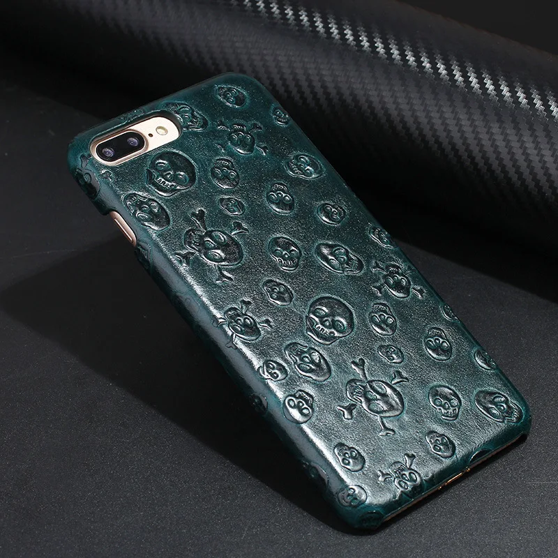 Чехол из натуральной кожи для Iphone 8 7 Plus Модный чехол с изображением пиратского черепа чехол из натуральной кожи для Iphone7 8 7 Plus чехол