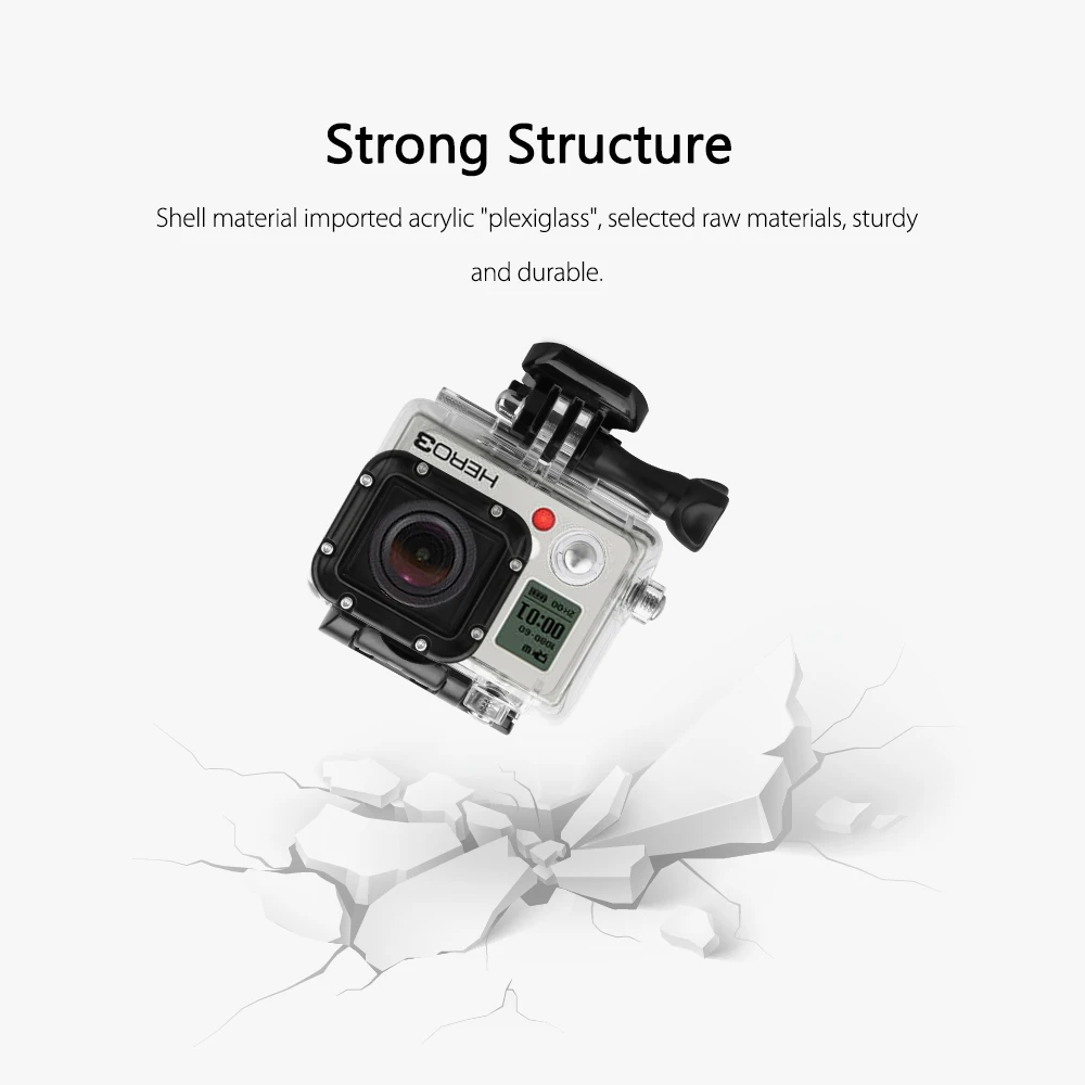 Vamson для GoPro аксессуары водонепроницаемый корпус чехол Gopro Hero 3 подводный дайвинг