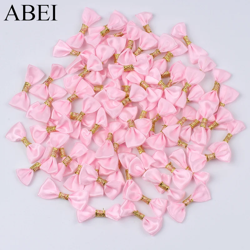 100pcs/lot Mini Bows Satin Ribbon Bow Ties For Wedding Party Scrapbook Gift Box Decoration DIY Handmade Sewing Craft Ornaments | Дом и сад
