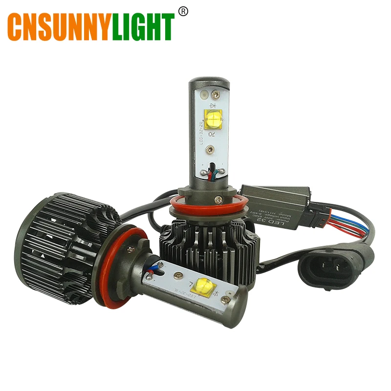 CNSUNNYLIGHT высокомощный Canbus H11 H8 MKR светодиодный фонарь 16000LM HB3 HB4 9005 9006 880