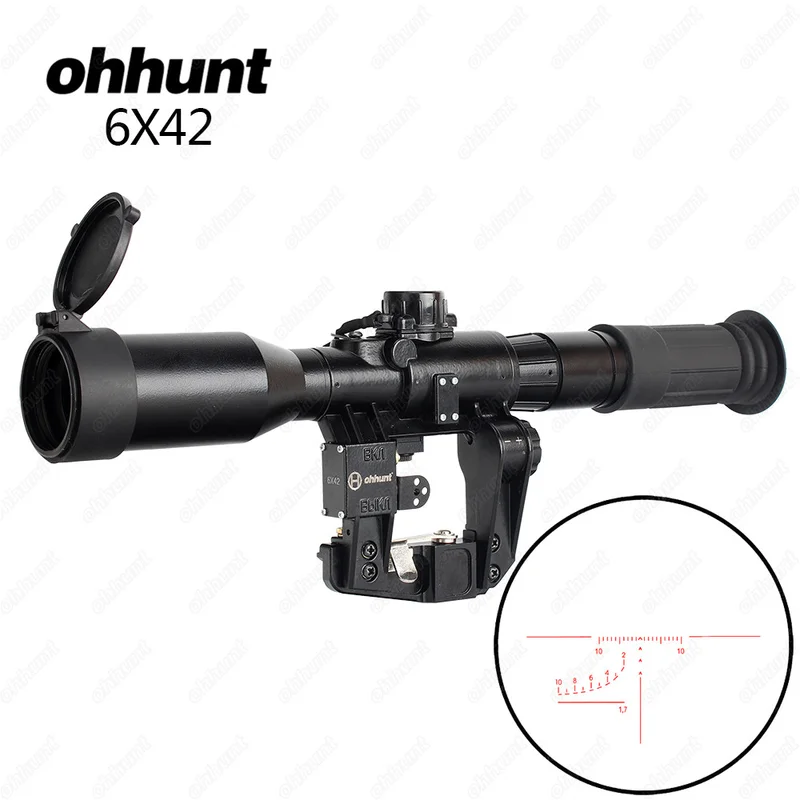Ohhunt SVD 6X42D охотничий прицел с красной подсветкой Стекло травление сетка POS 1