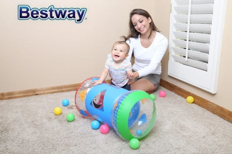 52176 Bestway 64x33x33 см надувной детский шаговый ролик 25x13x1" детский для ползания роликовые игрушки