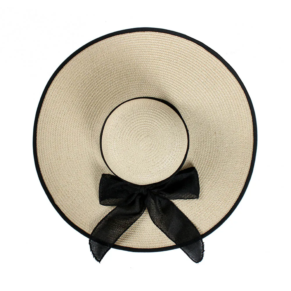 Недавно Для женщин соломенная шляпа с украшением в виде банта для расширения