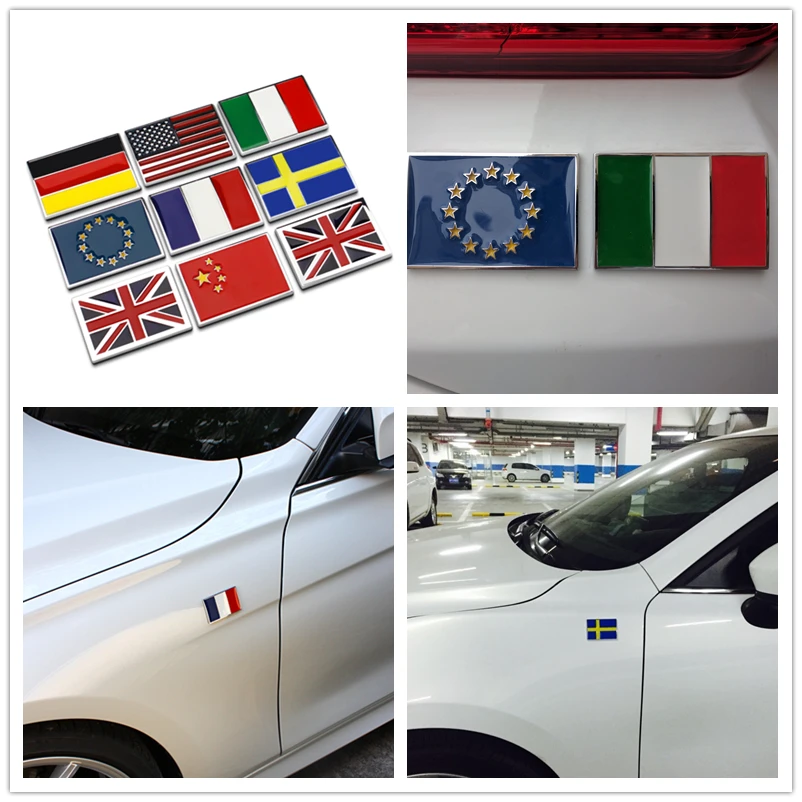 3D наклейки на автомобиль с флагом