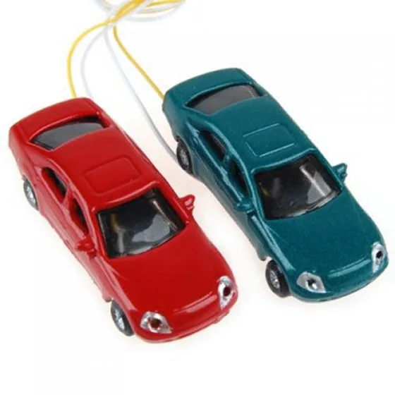 10 шт. окрашенный светящийся автомобиль модель автомобиля кабель w / N 1:150