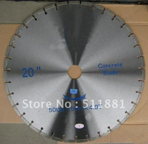 20'' diamond wet saw blade |  500mm concrete granite saw blade  | bridge cutting blade | can choose silent base core