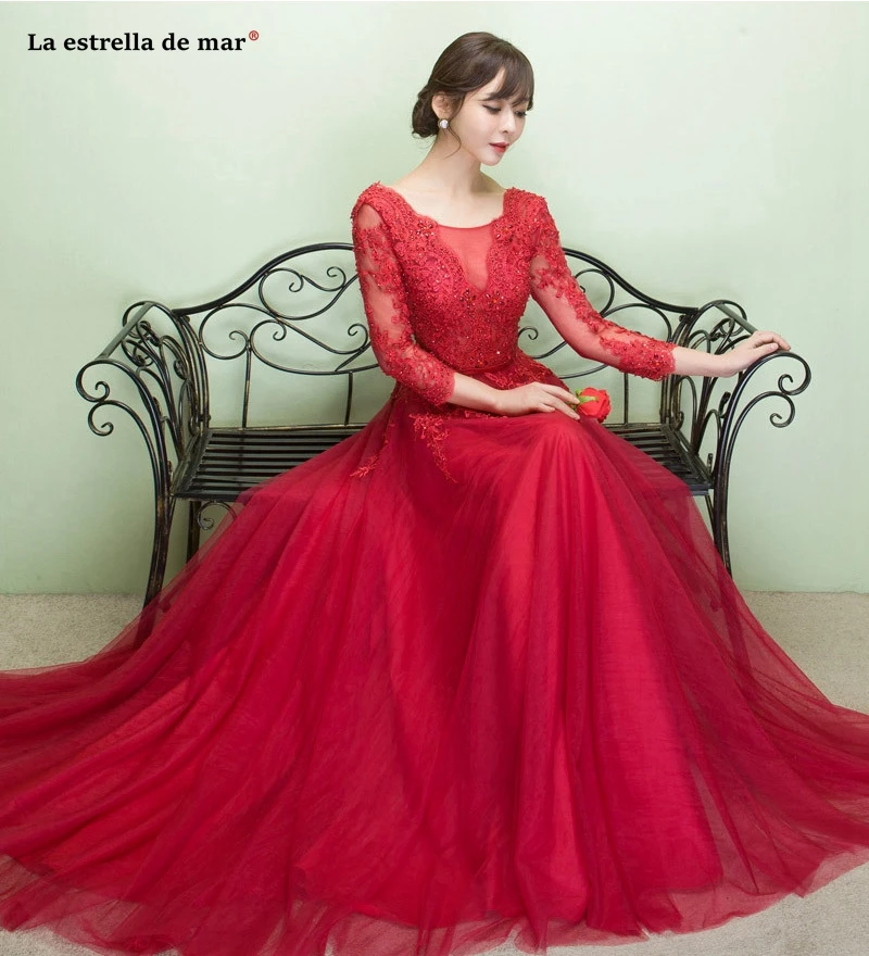 Vestido de fiesta para boda, Новое кружевное платье с бусинами и длинными рукавами, серебристое, королевское, синее, королевское, синее, розовое платье подружки невесты