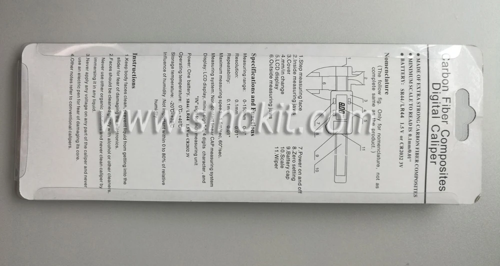 Электронный цифровой штангенциркуль ЖК-дисплей Пластиковый микрометр