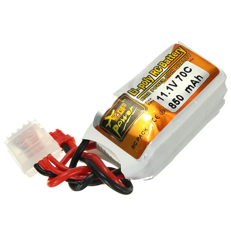 Аккумуляторная Lipo батарея ZOP power 11,1 В 850 мАч 70C 3 S Lipo батарея JST штекер
