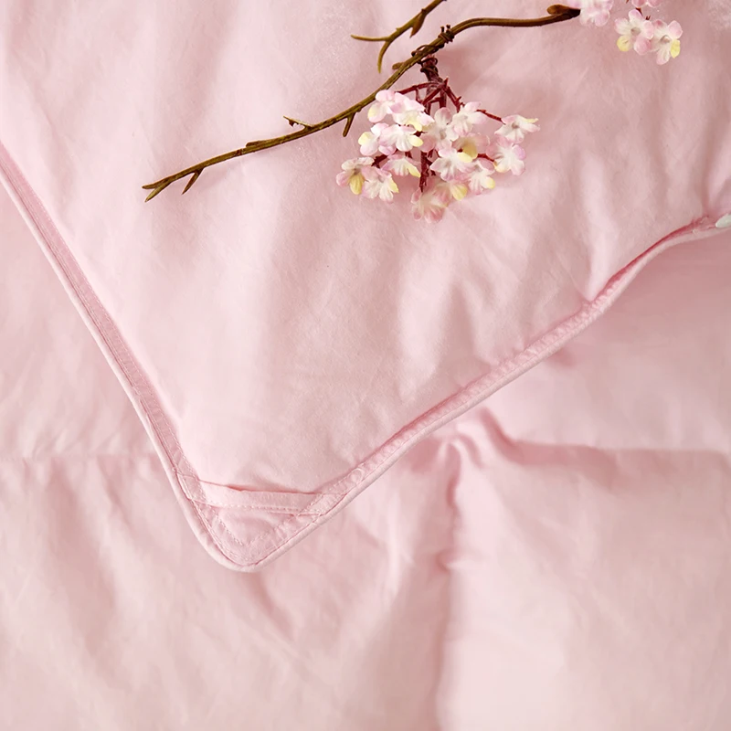 Белый/розовый/желтый гусиный пух couette зимнее одеяло двойной/полный размер одеяло 150X200 см/180x220 см/200x230 см/220x240 см/X см