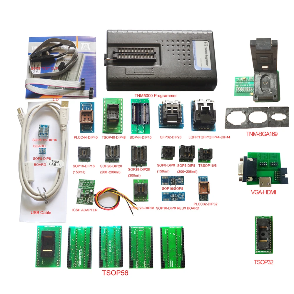 TNM5000 EPROM Nand Programmer + 22 гнезда для ПК поддержка всех ноутбуков kbc ec controller programmer общего