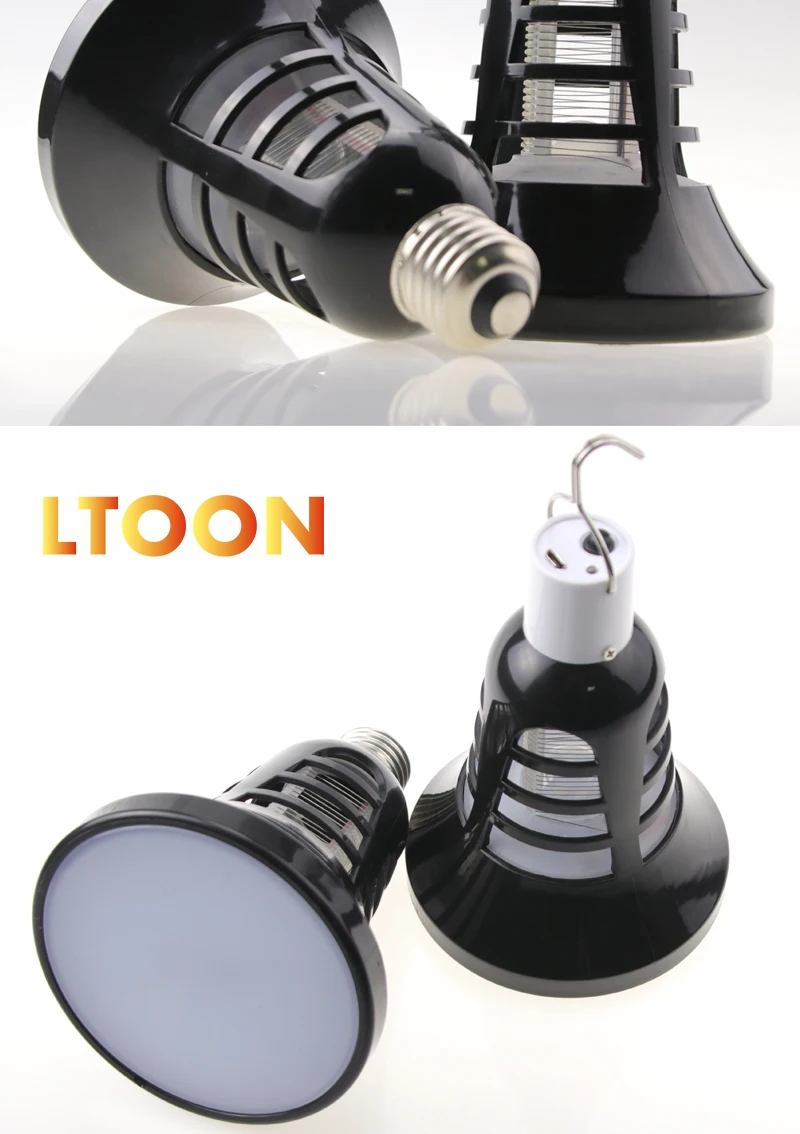 [LTOON] светодиодный светильник от комаров, USB Zapper E27, противомоскитная электрическая ловушка, 8 Вт, уличная ловушка от насекомых для дома, садовая лампа 220 В, в