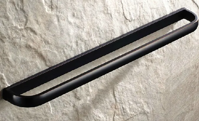 Однорычажный держатель для полотенец из латуни черный бронзовый 60 см |