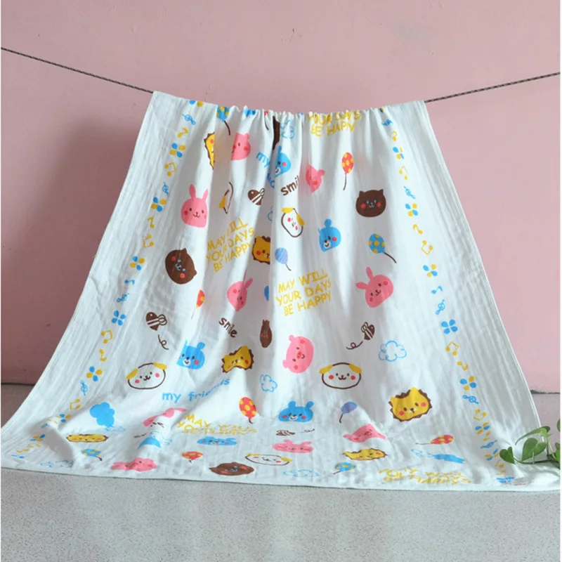 

100% Cotton Baby Bath Towel Soft Large Baby Blankets Newborn Swaddle Infant Bedding Quilt Multi-use Baby Blanket Kids Swaddle