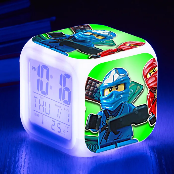 54 Мультфильм фильм детский будильник wekker игрушки подарок цифровой будильник просыпаться светильник reveil настольные часы Led reloj despertador - Цвет: 54