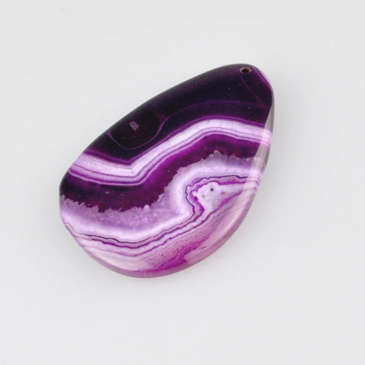 Wholesale 1pcs 55x38mm Hot Pink Natural Stone Pendant Beads For Jewelry Making Striped Pendants Craft Necklace DIY Charms | Украшения и