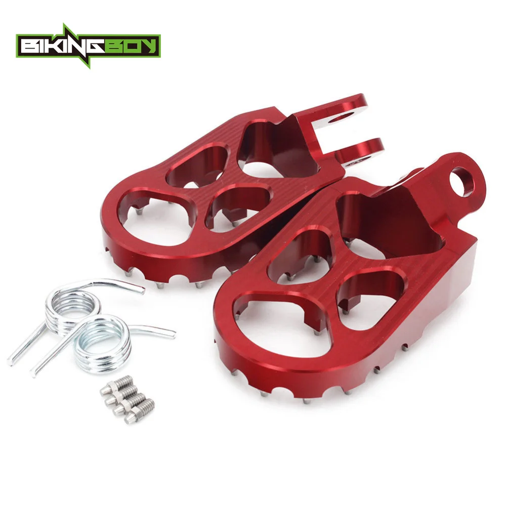 Red BIKINGBOY MX подножки, подставки для педалей, подножки для SUZUKI RM 125 250 91-02 RMX 250 R S 93-99 DRZ400 E S 00 01 02 DRZ 400 SM 05-16 - Цвет: Red